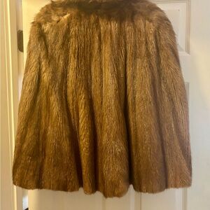 Luxurious Brown Fur Cape
